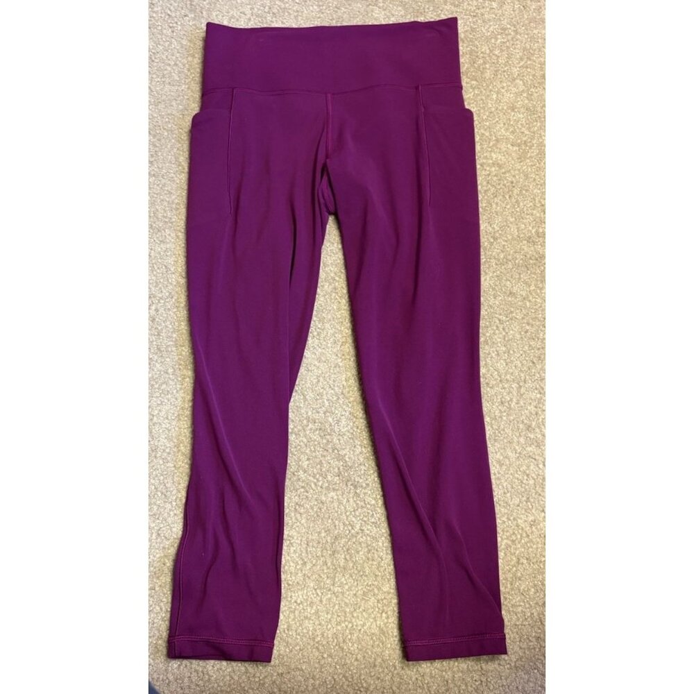 Athleta Women’s Magenta Salutation Stash 23” Inseam Active Leggings Size M